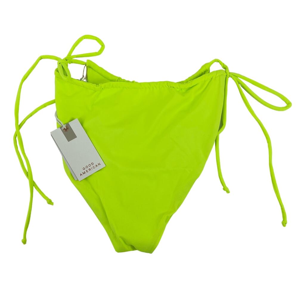 Good American Size Large Tiny Ties Swim Bottom Electric Lime Size 3 - Picture 2 of 6